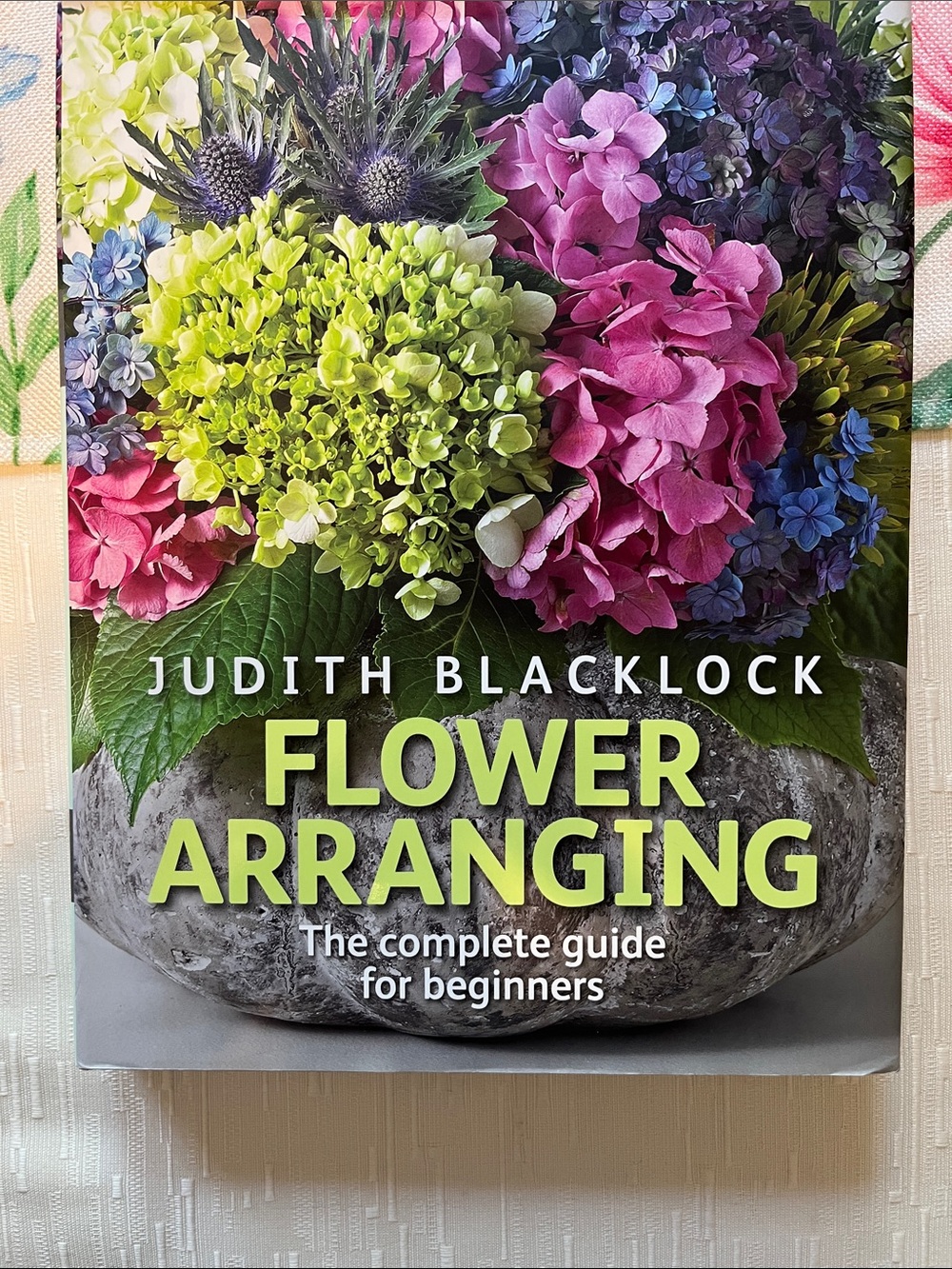 Flower Arranging — Pink & Green Floral Cover